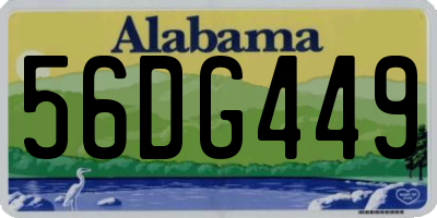 AL license plate 56DG449