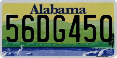 AL license plate 56DG450