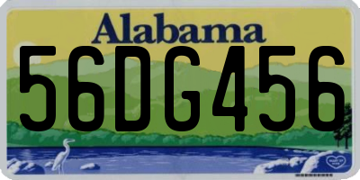 AL license plate 56DG456