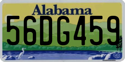AL license plate 56DG459