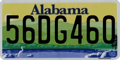 AL license plate 56DG460