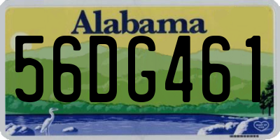AL license plate 56DG461