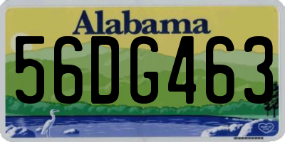 AL license plate 56DG463