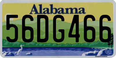 AL license plate 56DG466