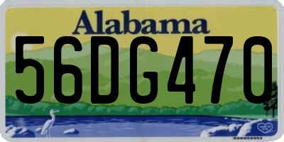 AL license plate 56DG470