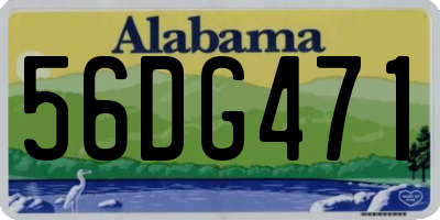 AL license plate 56DG471