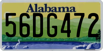 AL license plate 56DG472