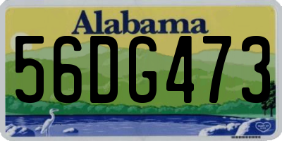 AL license plate 56DG473