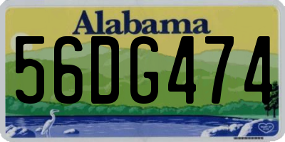 AL license plate 56DG474