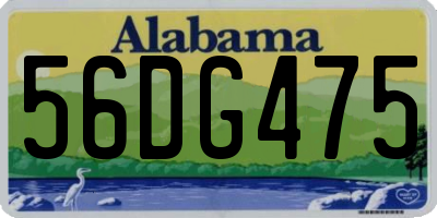 AL license plate 56DG475