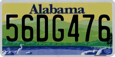 AL license plate 56DG476