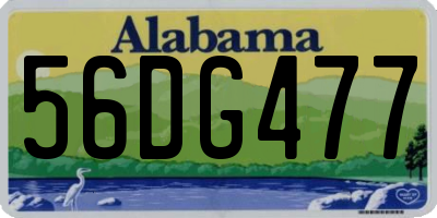 AL license plate 56DG477