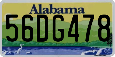 AL license plate 56DG478