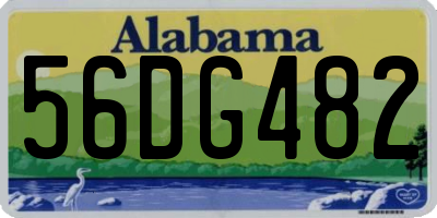 AL license plate 56DG482