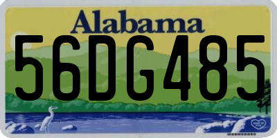 AL license plate 56DG485