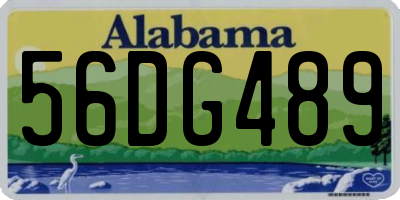 AL license plate 56DG489