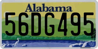 AL license plate 56DG495