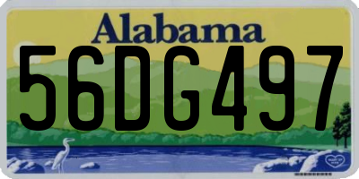 AL license plate 56DG497