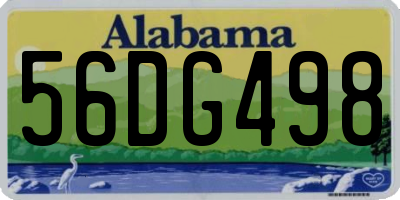 AL license plate 56DG498