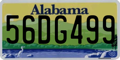 AL license plate 56DG499