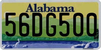 AL license plate 56DG500