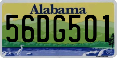 AL license plate 56DG501