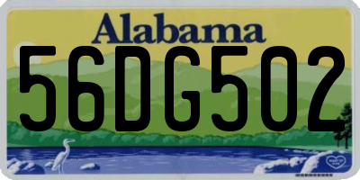 AL license plate 56DG502
