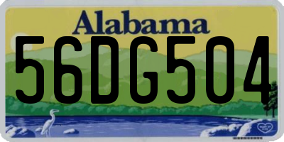AL license plate 56DG504