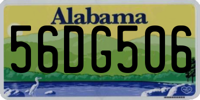 AL license plate 56DG506
