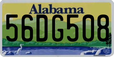 AL license plate 56DG508