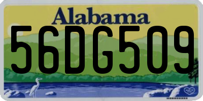 AL license plate 56DG509