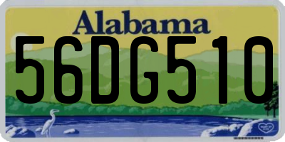 AL license plate 56DG510