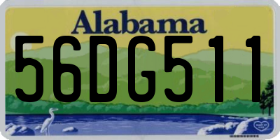 AL license plate 56DG511