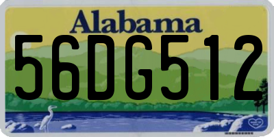 AL license plate 56DG512