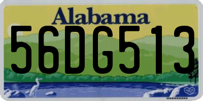 AL license plate 56DG513