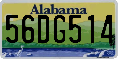 AL license plate 56DG514