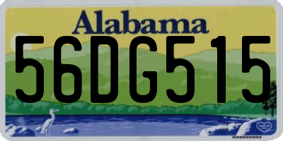 AL license plate 56DG515