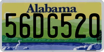 AL license plate 56DG520