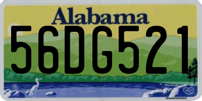 AL license plate 56DG521