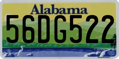 AL license plate 56DG522