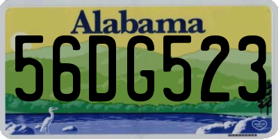AL license plate 56DG523