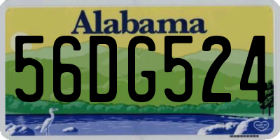 AL license plate 56DG524