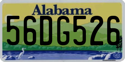 AL license plate 56DG526