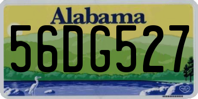 AL license plate 56DG527