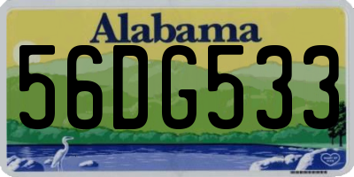 AL license plate 56DG533