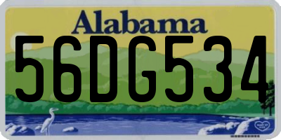 AL license plate 56DG534