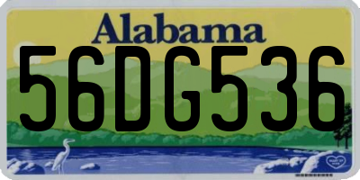 AL license plate 56DG536
