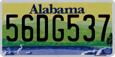 AL license plate 56DG537