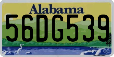AL license plate 56DG539