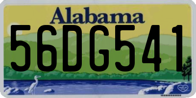 AL license plate 56DG541